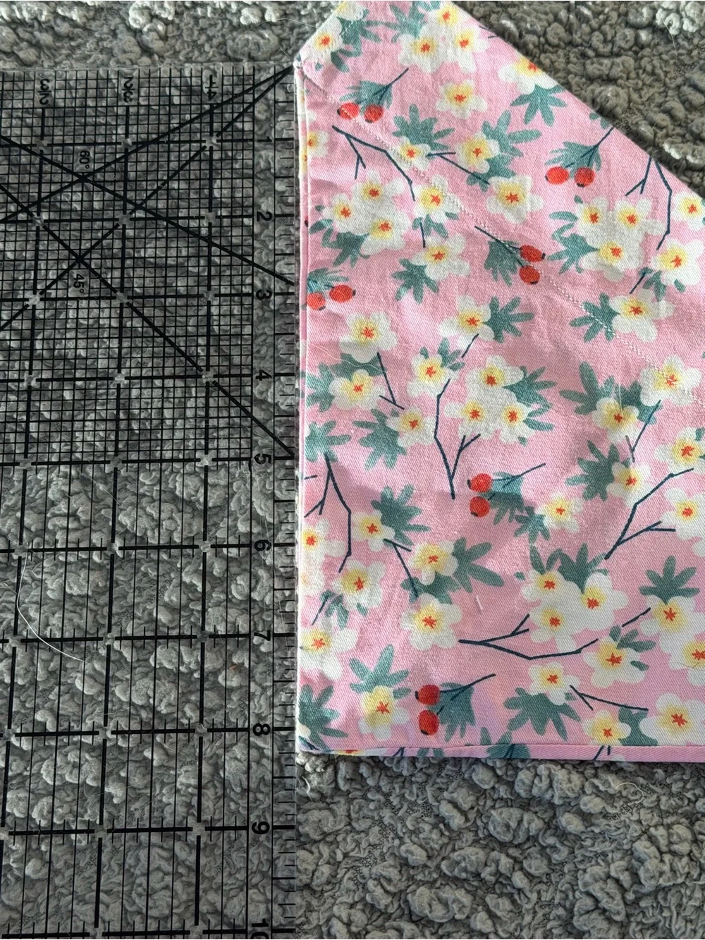 Pink Floral Baby Bandana Bib - Soft Flower Print